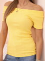 Dámsky rebrovaný top s 69923 krátkym rukávom 