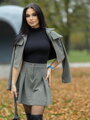 Moderné croptop sako VSB LISA oliva