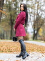Elegantná burgundy VSB LISA ačková sukňa