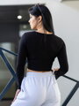 Bavlnený crop top VSB AMI čierny