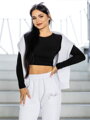 Bavlnený crop top VSB AMI čierny