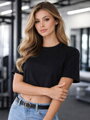 Čierny oversize VSB LILLY croptop 