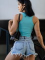Moderný dámsky croptop VSB LOLLY mentol