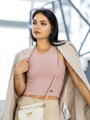 Dámsky croptop VSB LOLLY powder pink