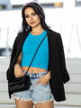 Obtiahnutý dámsky VSB croptop LOLLY azure