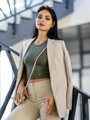 Dámsky croptop VSB LOLLY oliva 