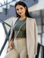 Dámsky croptop VSB LOLLY oliva 
