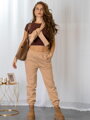 Dámsky croptop v hnedej farbe VSB PATTY