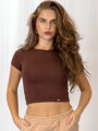 Dámsky croptop v hnedej farbe VSB PATTY