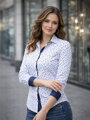 Biela vzorovaná dámska košeľa Slim Fit VS-DK1869