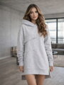 Dlhá oversize mikina s vreckom VSB WELLA grey