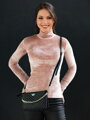 Dámsky rolák VSB22 VELUR dusty pink 