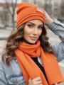 Luxusný teplákový VSB set šál + čiapka orange