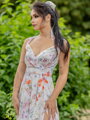 Dámske MAXI šaty VS white floral 