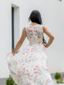 Dámske MAXI šaty VS white floral 