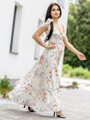 Dámske MAXI šaty VS white floral 