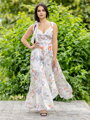 Dámske MAXI šaty VS white floral 