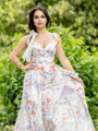 Dámske MAXI šaty VS white floral 
