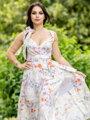 Dámske MAXI šaty VS white floral 