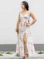 Dámske MAXI šaty VS white floral 
