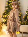 Dievčenské šaty VSB VELVET GOLD 