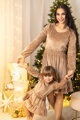 Dievčenské šaty VSB VELVET GOLD 
