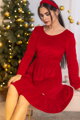 Zamatové šaty do áčka VSB VELVET RED