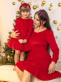 Detské VSB VELVET RED šaty 
