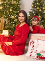 Šaty mama a dcéra VSB VELVET RED