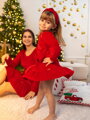 Šaty mama a dcéra VSB VELVET RED