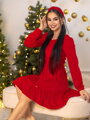 Zamatové šaty do áčka VSB VELVET RED