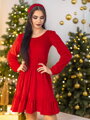 Zamatové šaty do áčka VSB VELVET RED