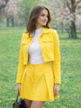 Dámsky komplet sako + sukňa v žltej farbe VSB LISA