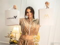 Dámska crop-top velúrová VSB NORA mikina beige