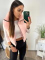 Štýlová dámska croptop vesta losos