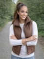 Dámska croptop vesta chocco 