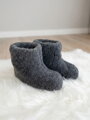 Úžasné papuče z ovčej vlny teplučké model 26 sivé