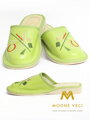 Dámske kožené papuče model 34 zelené 