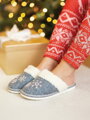 Dámske papuče model 22 vločka filcová