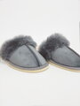 Sivé dámske zateplené papuče s kožušinou model 110