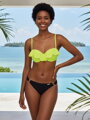 Dámske žiarivé plavky CARMEN-GF,02 C/B neón-žltá+čierna 