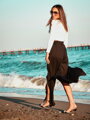 Damen Sommerhose VSB PALAZZO in Schwarz
