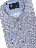 Pánska košeľa VS-PK-1908 svetlomodrá so vzorom mandala 