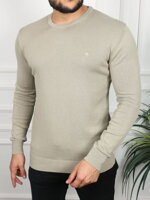 Pánsky bavlnený sveter v šedej farbe