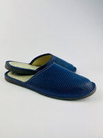 Pánské kožené papuče v tmavě-modré barvě 17C