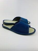 Pánské kožené papuče v tmavě-modré barvě 18C
