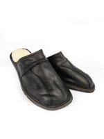 Pánské kožené papuče Model 16B černé