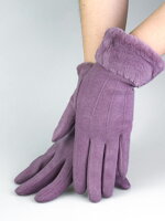 Dámske hrejivé rukavice na zimu fialové 