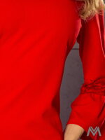 dámske šaty, šaty s rozšíreným rukávom, červené šaty, luxusné, pohodlné, praktické, elegantné, štýlové