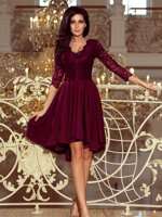 Elegantní dámské šaty 210-1 bordó